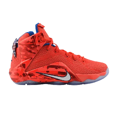 Pre-owned Nike Lebron 12 Gs 'usa' In Red