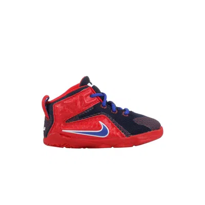 Pre-owned Nike Lebron 12 Td 'red Navy' | Blue | Infant Size 5