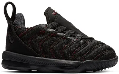 Pre-owned Nike Lebron 16 Fresh Bred Sneakers In Black/university Red In Multi
