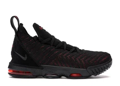 Pre-owned Nike Lebron 16 Fresh Bred Sneakers In Black/university Red