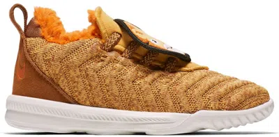Pre-owned Nike Lebron 16 Little Big Cats Sneakers In Wheat Gold/monarch/light British Tan
