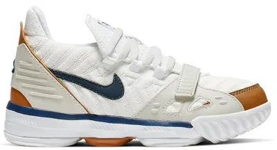 Pre-owned Nike Lebron 16 Medicine Ball Sneakers In White/midnight Navy Blue/ginger