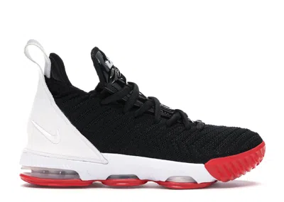 Pre-owned Nike Lebron 16 Red Carpet Sneakers In Black/white/university Red
