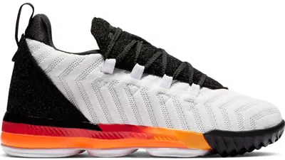 Pre-owned Nike Lebron 16 Strive Sneakers In White/laser Orange/total Orange