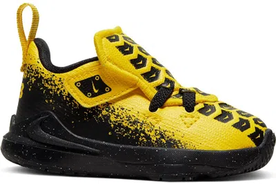 Pre-owned Nike Lebron 17 Auto Sneakers In Chrome Yellow/black In Multi