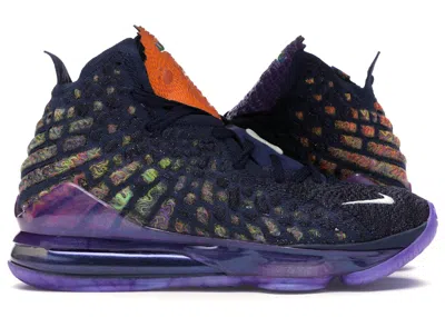 Pre-owned Nike Lebron 17 Monstars Sneakers In Navy Blue Heather