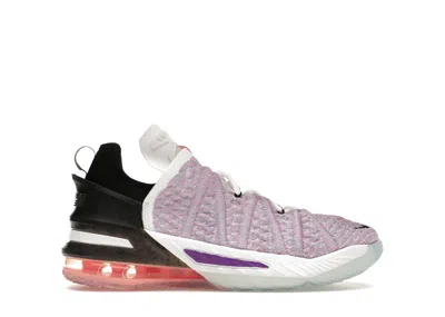 Pre-owned Nike Lebron 18 Graffiti Sneakers In Color/black