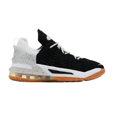 Pre-owned Nike Lebron 18 Gs 'black White Gum' | Kid's Size 3.5