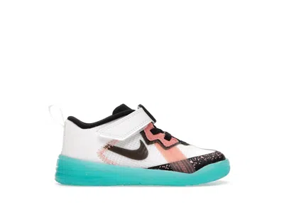 Pre-owned Nike Lebron 18 Low Space Jam Sneakers In Summit White/dynamic Turquoise/crimson Bliss