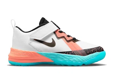 Pre-owned Nike Lebron 18 Low Space Jam Sneakers In Summit White/dynamic Turquoise/crimson Bliss