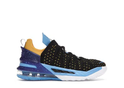 Pre-owned Nike Lebron 18 Minneapolis Lakers Sneakers In Black/university Gold/coast