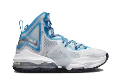 Pre-owned Nike Lebron 19 Space Jam Sneakers In White/dutch Blue/blue Void