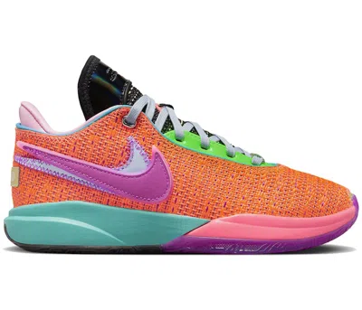 Pre-owned Nike Lebron 20 Chosen 1 Sneakers In Total Orange/vivid Purple/green Strike