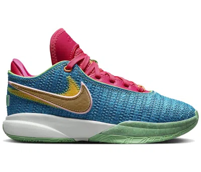 Pre-owned Nike Lebron 20 Fruity Pebbles Sneakers In Laser Blue/hyper Pink/green Glow