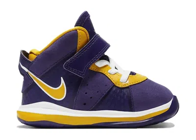 Pre-owned Nike Lebron 8 Lakers Sneakers In Purple/yellow