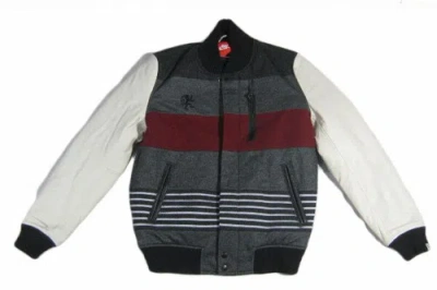 Pre-owned Nike Lebron James Down Destroyer Jacket 2014 Cow Leather Thermal Sz M 588836-032 In Gray