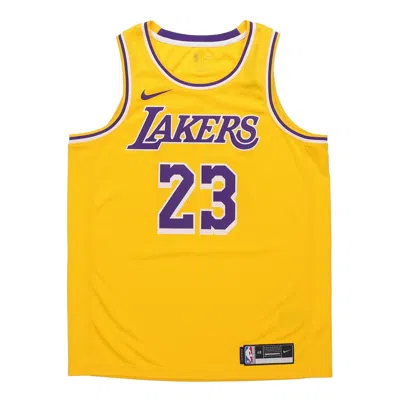 NIKE NIKE LEBRON JAMES ICON EDITION SWINGMAN LOS ANGELES LAKERS YELLOW