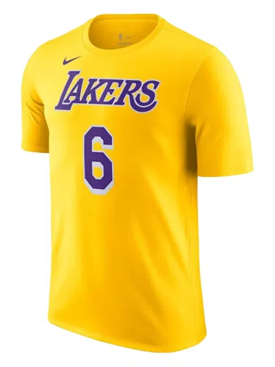 Nike Lebron James La Lakers T-shirt In Yellow