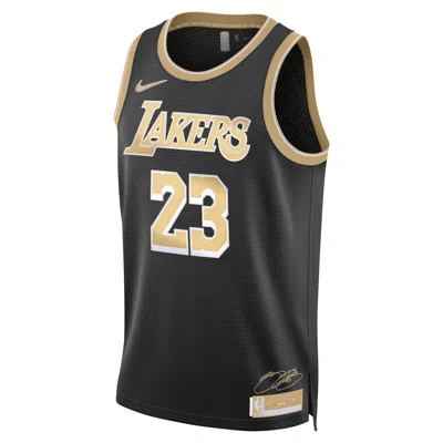 Nike Lebron James Los Angeles Lakers 2024 Select Series  Men's Dri-fit Nba Swingman Jersey In Black