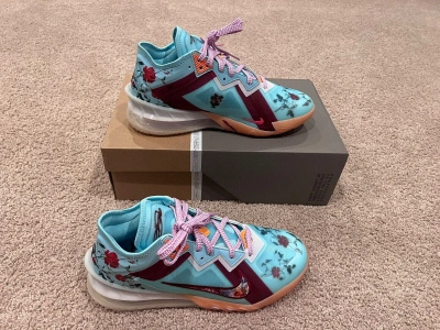 Pre-owned Nike Lebron Mimi Plange Pink Flower Floral Basketball Shoes Xviii Low 10 Copa La