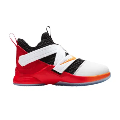 Pre-owned Nike Lebron Soldier 12 Gs 'black Laser Orange' | Kid's Size 6.5