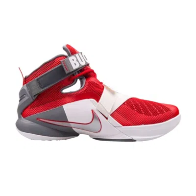 Pre-owned Nike Lebron Soldier 9 Premium 'ohio State Buckeyes' In Red