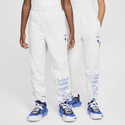 Nike Lebron Standard Issue Big Kids' Dri-fit Basketball Pants In Grey