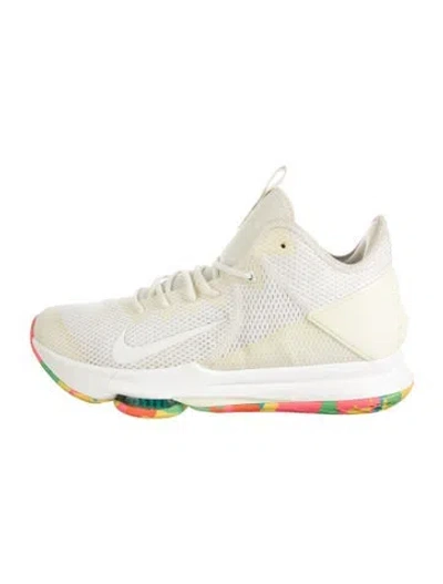Pre-owned Nike Lebron Witness 4 White Multi Camo Athletic Sneakers In Neutrals