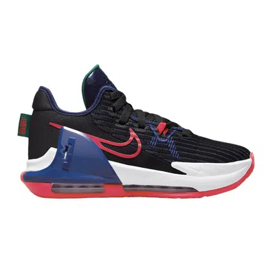 Pre-owned Nike Lebron Witness 6 Gs 'black Royal Siren Red' | Kid's Size 6.5