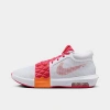 Nike Men's Lebron Witness 8 Basketball Shoes In White/bright Mandarin/aster Pink