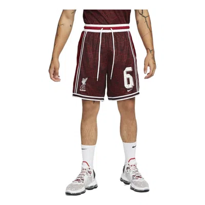 Nike Lebron X Liverpool F.c. Dna+ 8"" Basketball Shorts 'burgundy'