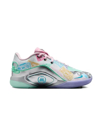 Nike Kids' Lebron Xxii Monopoly Currency "white/baltic Blue/vapor Green-pink Foam/metallic Silver" Sneakers In Multi
