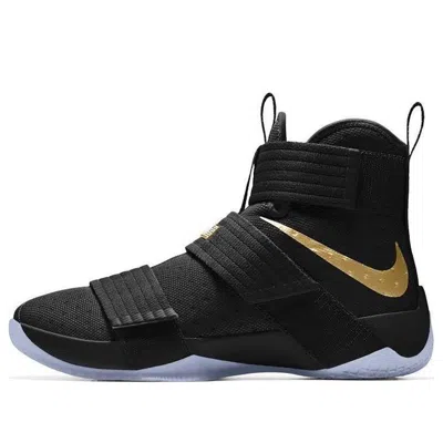 Nike Lebron Zoom Soldier 10 Black Gold 'black Gold Yellow Gold' In Multi