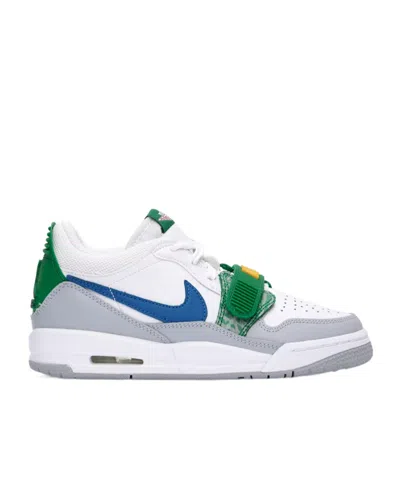 Nike Big Kids White & Gray Air Jordan Legacy 312 Low Sneakers In White/industrial Blu