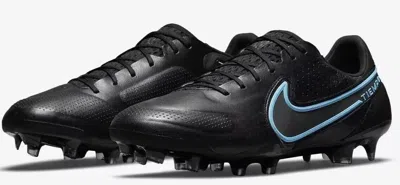 Pre-owned Nike Legend 9 Elite Fg Men's Size 9.5 Black/black-iron Grey Cz8482 004 Fast Ship