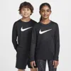 Nike Legend Big Kids' Dri-fit Long-sleeve T-shirt In Black