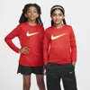 Nike Legend Big Kids' Dri-fit Long-sleeve T-shirt In Red