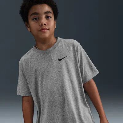 Nike Legend Big Kids' Dri-fit Training T-shirt In Gray