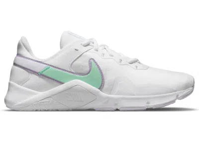 Pre-owned Nike Legend Essential 2 Green Glow (women's) Sneakers In White/violet Shock/infinite Lilac