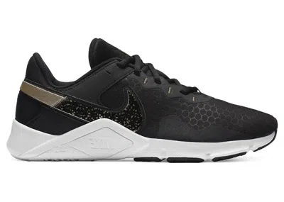 Pre-owned Nike Legend Essential 2 Premium (women's) Sneakers In Black/white/metallic Gold Grain In Multi
