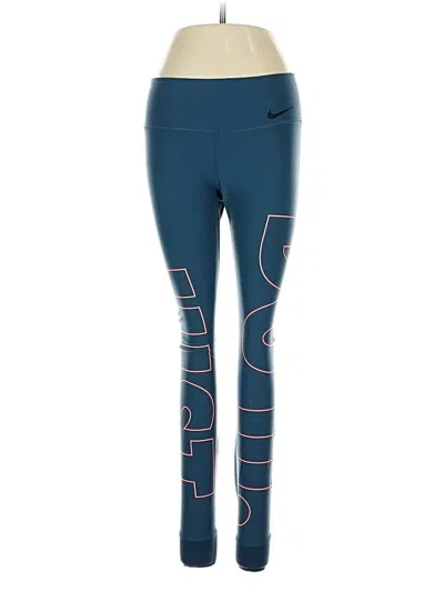 Pre-owned Nike Leggings In Blue