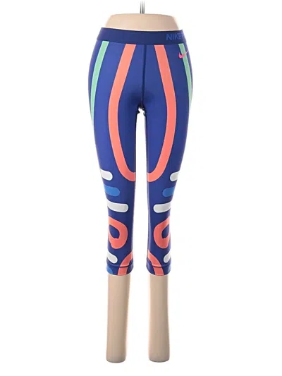 Pre-owned Nike Leggings In Blue