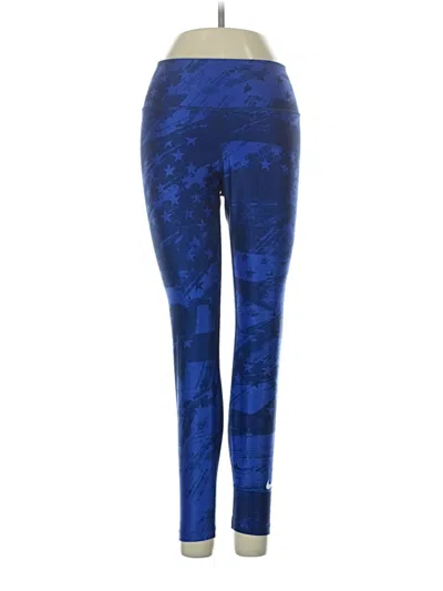 Pre-owned Nike Leggings In Blue