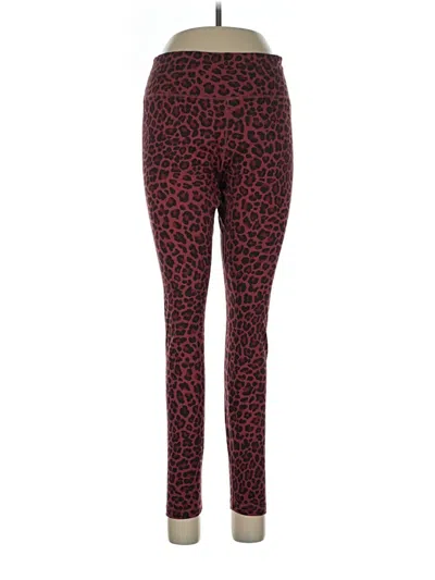 Pre-owned Nike Leggings In Burgundy