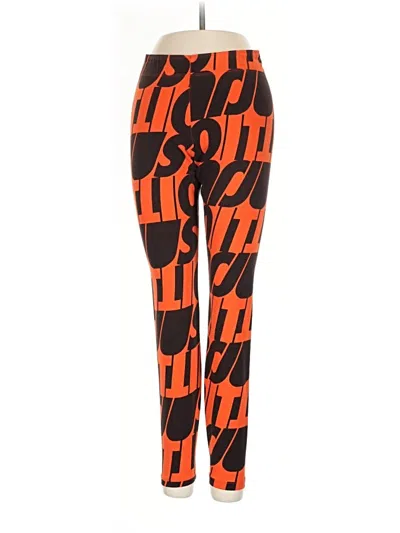 Pre-owned Nike Leggings In Orange