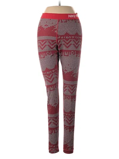 Pre-owned Nike Leggings In Red
