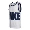 Nike Letter Big Logo Sports Basketball Vest Men's White