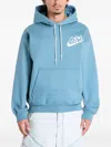 Nike Lettering-print Hoodie In Blue