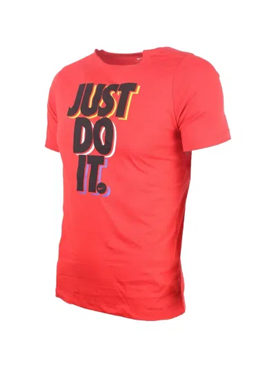 Nike Kids' Lettering-print T-shirt In Red