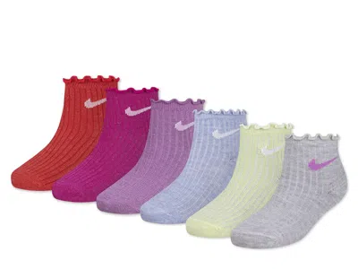 Nike Lettuce Kids' Ankle Socks 6 Pack In Multi